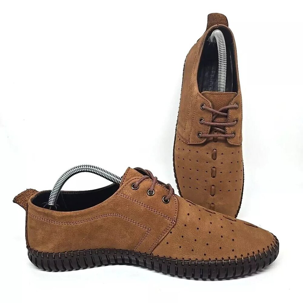 Falcon Casual Shoes Leather  Loafers Moccasins Shoes Men's Size US 9.5 EU 42